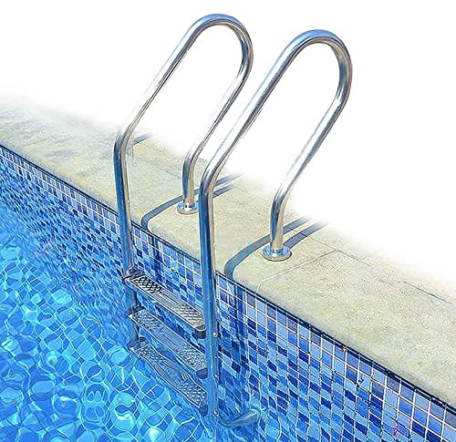 HOBIRD Poolleiter 3 Stufen 304 Edelstahl 148 cm Non-Slip-Schwimmdocktreppe