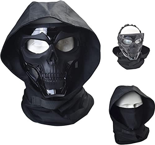 Aifordge Taktische Airsoft Vollgesichtsmaske Dual Mode Maske mit Augenschutz für Airsoft Helm Apply to Airsoft Paintball Cosplay Costume Party