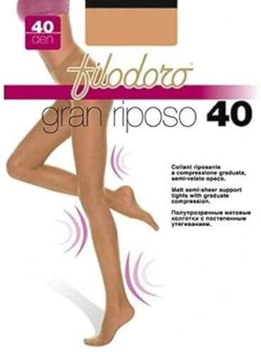 Filodoro 3 Collant Gran Riposo 40 Denari Donna Riposante Lycra (3Pz)