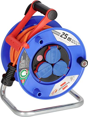 Brennenstuhl Garant Serie IP44 Lizenziert 25 Meter Spule Verlängerungskabel orange
