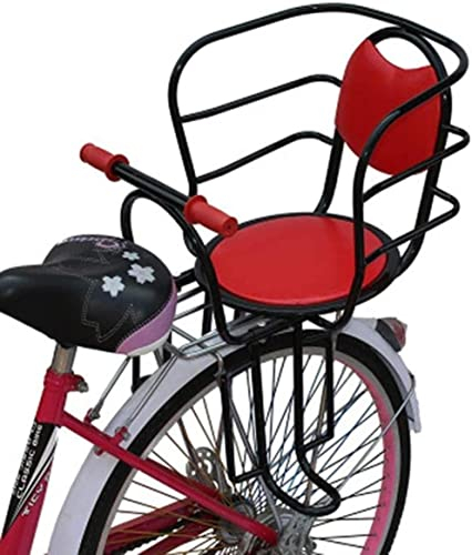 HACSYP kindersitz Fahrrad Kinderfahrradsitz, hinten montierter Fahrradkindersitz mit Kissen, erhöhte Leitplanke Fahrradkindersitz Babysicherheitssitz, (Color : Red)