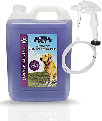 Ammonaway Artificial Grass Cleaner for Dogs Dog Urine Enzyme Cleaner | 5L with Spray Lavender Scent - Pet-safe outdoor cleaner for artificial grass, patios and pathways, neutralising dog urine