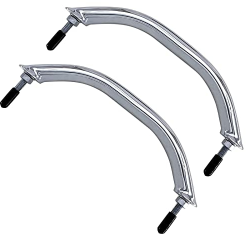 ISURE MARINE Haltegriff für Boote, 316 Edelstahl, poliert, ovales Rohr, Handlauf für Marine, Yacht, Wohnmobil, 2 Stück