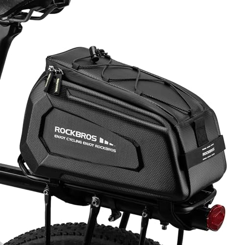 ROCKBROS Fahrrad Gepäckträgertasche Fahrradtasche für Gepäckträger 9 L Wasserdicht Transporttasche mit Regenschutz Umhängetasche mit Schultergurt