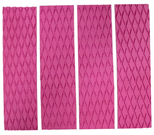 Surfboard Traktionspads Anti Rutsch Surfbrettpolster Skimboard Foot Pad Surfen Skimboard Aufkleber Vordere Heckdeck Matte Rosa 4pcs