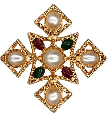 JKQBUX Versailles Serie Barock elegante Brosche Pin für Damen Herren Mädchen Retro Court Perle Corsage Pin zartes Accessoire