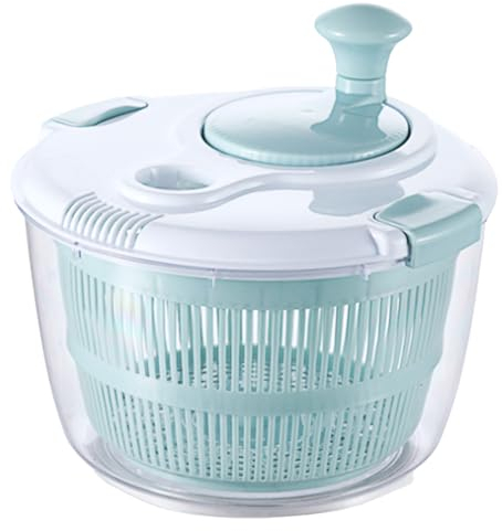 WEXIO Salad Spinners 5L Capacity, Upgrade Drop & High Temperature Resistance Material, Lettuce Vegetable & Fruit Dryer Spinners with Lid, Safe Ideal for Vegetarian, Dishwasher,Non-Slip,BPA-Free