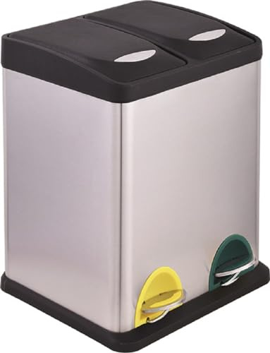 Vigor Papeleras diferenciadas inox bis 8+8 litros
