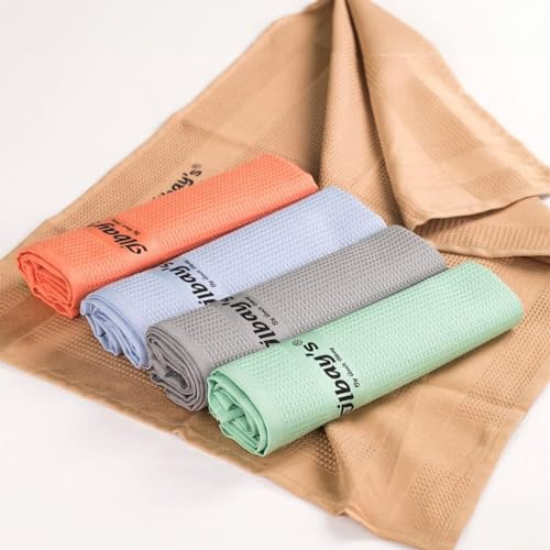 Ilbay's Microfiber Cleaning Cloth Set of 5, 16''x26'' Microfiber Cleaning Towel with 5 Color, Assorted Car Polishing, Windows Wipes