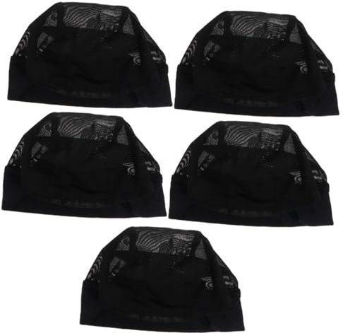 MAGICLULU 5 Stk Haarnetz-Kopfbedeckung aus Eisseide Haarnetze perückennetz Mützen für Frauen Perückenkappe für Lace-Front-Perücke Haarband gehäkelte Accessoires Perückenkappen Friseurzubehör