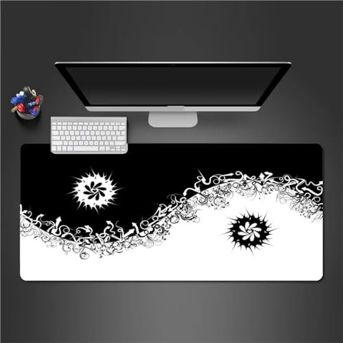 QiHon Gaming Mauspad XXL Drachen Großes Mauspad Schreibtischauflage mit Vernähte Kanten Einer speziellen Oberfläche verbessert Geschwindigkeit und Präzision 1200x600x2mm