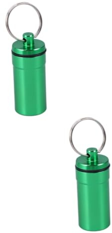Beaupretty 2pcs Aluminium Alloy Compartment Pill Organizer Outdoor Medicine Box Portable Case for Outdoor Activities