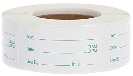 VILLFUL 3rollen Rollbare Lebensmittelaufkleber Für Behälter Selbstklebende Etiketten Für Küche Mit Beschreibbarem Datumsfeld Pro Ablösbar Für Vorratslagerung Und Canning