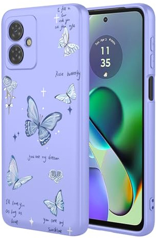 BORYA Silicona Funda para Motorola Moto G14 4G, Ultradelgado Antigolpes Sedoso Suave Premium TPU Carcasa, Elegante Sencillo Color Patrón Estuche, Forro Microfibra Caso, P8