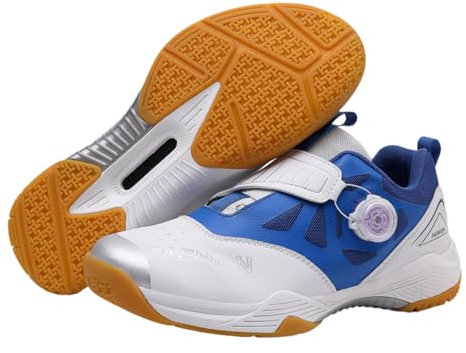 Viaoragiosa Mesh Tennis Squash Schuhe Turnschuhe,Atmungsaktiv Badminton Schuhe,Tischtennis Schuhe Herren,Anti Schlupf,Atmungsaktiv,Indoor Und Outdoor,Unisex,FüR Volleyball,Tennis,Tischtennis