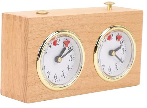 Professionelle Schachuhr, Internationale Schach-Timeruhr mit großen, leicht ablesbaren Zifferblättern, analoger Schachuhr-Timer, Keine Batterien erforderlich. Schachuhr-Spieltimer