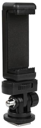Fiorky 1pcs Universal Camera Phone Mount, Hot Shoe Adapter with 360° Rotation, Flexible Tripod Adapter for Canon Nikon DSLR Cameras & Smartphones