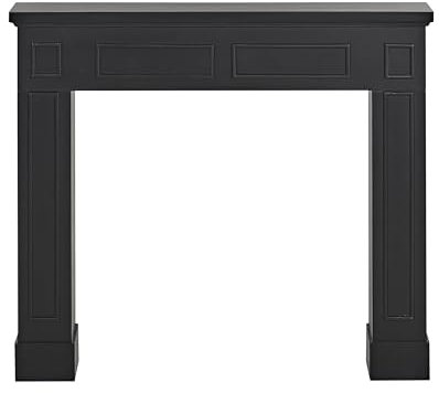 Deko-Kaminumrandung schwarz 110 x 96 cm Kaminattrappe Kaminkonsole Broadwater