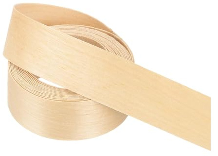 PATIKIL 25mm Birch Edge Banding,3 Meters Wood Veneer Tape Pre-glued Flexible Plywood Edge Banding with Hot Melt Adhesive for Furniture Restoration(10 ft)
