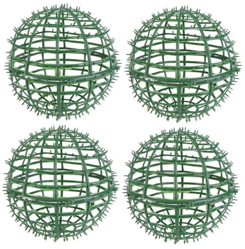 Mobestech Soporte para Bolas de Césped Artificial Reutilizable de Plástico, Juego de 4 Piezas Resistentes para Decoración de Jardín y Fiestas Diseño Estilizado y Delicado