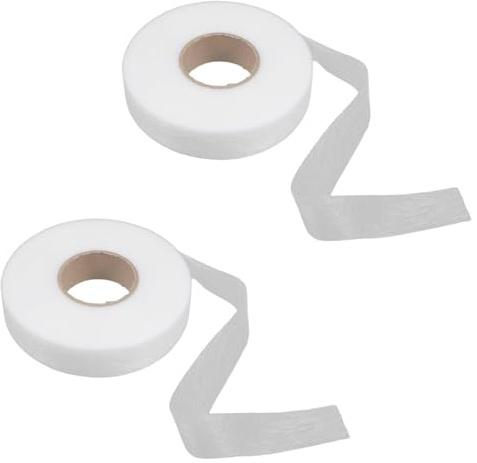 JYNVO Cinta para dobladillos termoadhesiva lavable (paquete de 2), adhesivo de doble cara para planchar ropa DIY, lavable y autoadhesivo, entretela termoadhesiva para cortinas, visillos y textiles