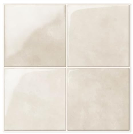 Alwayspon 25.4x25.4cmx10Pcs Beige 3D Vinyl Wall Tile Sticker, Peel and Stick Self-Adhesive Waterproof Splashback Stick on Tile Decals for Kitchen Bathroom Wall