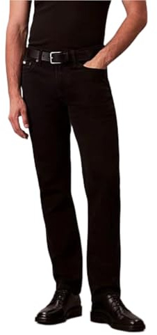 Calvin Klein Slim Straight Fit 5 tasche Jeans LV04RD902G, Jaguar Black, 31 W/32 L