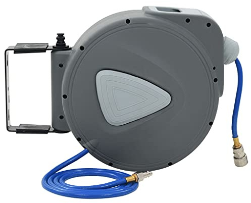 Generico Avvolgitubo Aria Compressa Automatico 1/4 20m,Tubi Pneumatici