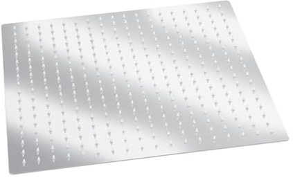 OPPWONG Cabezal de Ducha Tipo Lluvia, 20x20 Pulgadas, Cuadrado Grande, Ultrafino, de Acero Inoxidable de Alta Presión, Boquillas de Silicona a Prueba de Herrumbre, Cabezal de Ducha