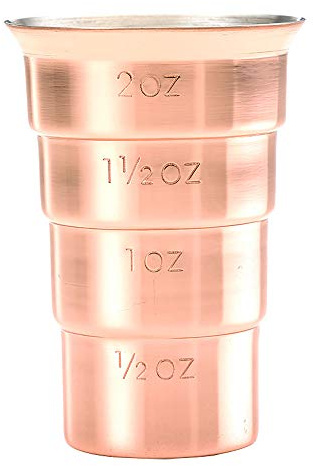 Barfly M37109CP Drink Jigger, 2 oz, Copper w/Out Handle