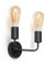 LEDKIA LIGHTING Lámpara de Pared de Metal 2 Focos Jayso E27