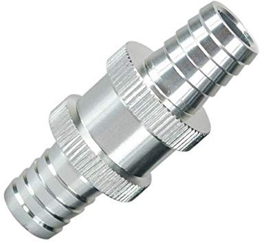ZHENGGUIFANG Prime 9/16 Pouces 14mm Non Retour Simple Carburant clapet Anti-Retour en Alliage d'aluminium Essence Diesel (Color : Silver)