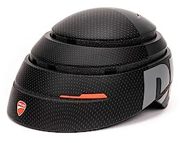 DUCATI Casco Plegable Urban resellable, Adultos Unisex, Negro con Detalles Rojos, M