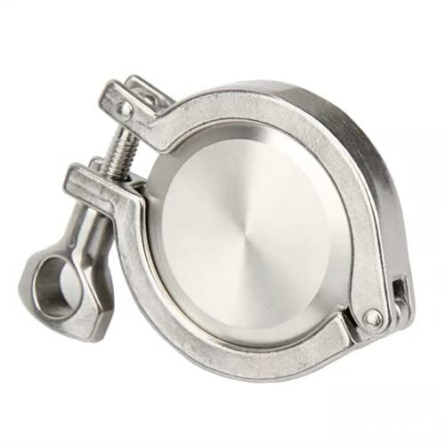 MOZTO Union 51mm Pipe O/D Sanitary 2 Tri Clamp Weld Ferrule + End Cap + Tri Clamp + Silicon Gasket 304 Stainless Steel, For Home Improvement Homebrew Fitting