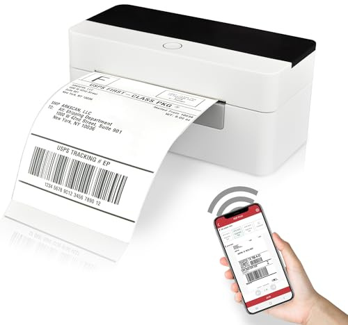 Arkscan 2054N Wireless Shipping Label Printer w/USB & Wireless (Not WiFi), Connects to Bluetooth-Enabled Computer Devices, Supports iOS, Android & Windows, 4x6 Direct Thermal Labels (Roll & Fanfold)