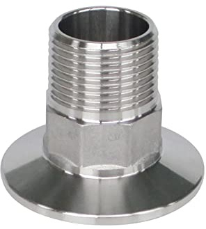 WMYZFS 1.5'' 2'' Tri Clamp To 1/2'' 3/4'' 1'' 11/4'' 11/2'' 2'' BSP Male Adapter 304 316 Stainless Steel Sanitary Fitting joyous (Size : 1/2inch)