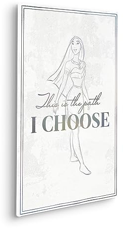 Disney - Tableau sur châssis en bois véritable - Pocahontas Your Choice - Dimensions : 40 x 60 cm - Pour chambre d'enfant