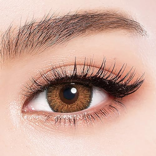 Honey Farbige Kontaktlinsen Monatslinsen Tricolor Serie - Honigfarbe Sehr Stark Deckende SILIKON COMFORT NEUHEIT + Behälter - 1 Paar (2 Stück) - DIA 14.50 - ohne Stärke 0.00 Dioptrien