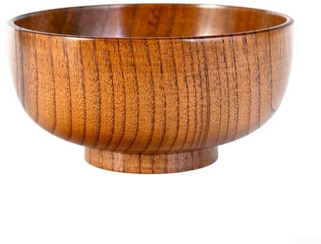 LVYXON Holzschüssel, wiederverwendbare Reisschalen aus Holz für Küche, Lebensmittelaufbewahrung, Schüssel für Müsli, Nudeln, Suppe, Nudeln, Obst, Salat (15 cm)