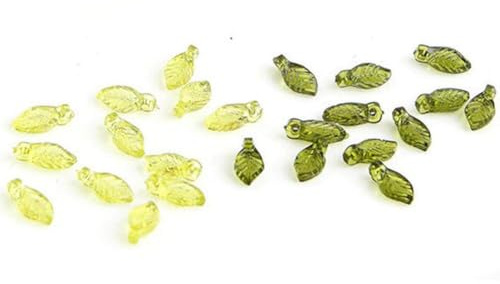 Zghhc 100 Stück Acryl Kleine Blatt Charms Grüne Blatt Charms Anhänger Für DIY Schmuck Ohrringe Armband Perlen Zubehör Herstellung