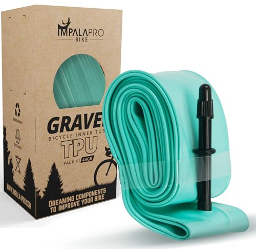 IMPALAPRO - TPU Schlauch Gravel 28 Zoll 700C x 32-42C Ultraleicht 44g, Presta-Ventil 65mm - TPU Gravel Reifen 28 Zoll