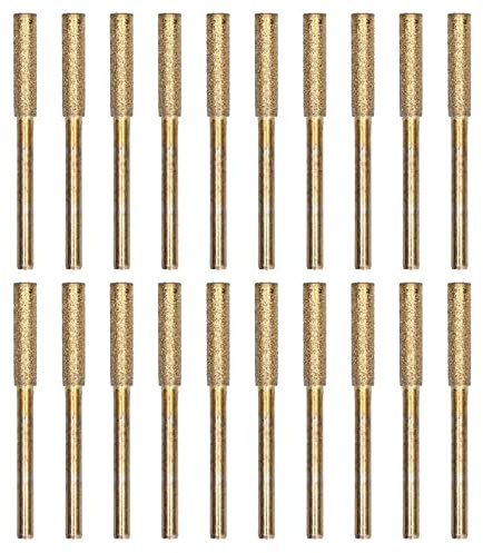 20st Diamantmotorsågslipare Gradsliphuvud Roterande Filslipverktygssats Kedjesågssliphuvud, för Slipning, Mögelbearbetning, Reparation (4.8MM)
