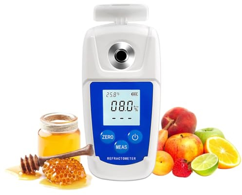 Digitales Brix-Refraktometer für Fruchtsaft, Gemüse, Kaffee, Gewichtsverlust, Hautpflege, Zuckerkontrolle, Unerlässlich, 0–55% Bereich, Hochpräzises Tragbares Brix-Messgerät für