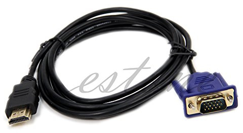KADSXIYA Cavo adattatore maschio HDMI compatibile con VGA 1080P per TV DVD proiettore TV Box