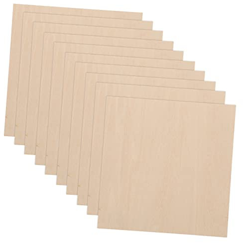 Hohopeti 10stücke Unlackierte Sperrholzplatten Holz Brett Bastelzubehör Holzbretter Zum Gravieren Für Architekturmodelle Und Diy-projekte
