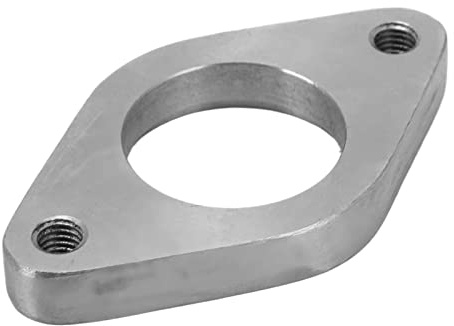 Flangia di scarico 38 mm acciaio inox 2 bulloni esterno wastegate flangia universale per auto