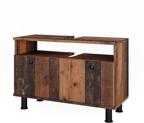 Vicco Waschbeckenunterschrank Fynn, Oldstyle, 80.2 x 54 cm | mit Schublade, zur Montage unter dem Waschbecken geeignet