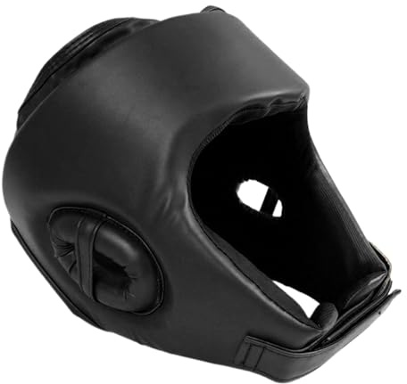 Copricapo da boxe, protezione per la testa da sparring, allenamento protettivo professionale, attrezzatura da boxe regolabile, imbottita e regolabile, accessori sportivi per arti marziali, wrestling