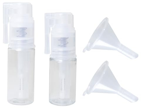 DGBRSM 2pcs Glitter Sprayer with Funnel for Cakes, Cards, Flowers, Scrapbooking Pressed Powder Spray Bottle Prickly Heat Powder Dispenser Bottle