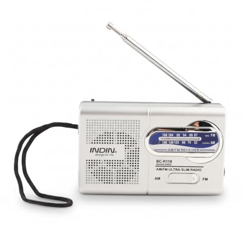 Portable AM FM Radio, Pocket Radio with Speaker Retractable Antenna, Battery Operated, for Using in Living Room, Kitchen, Office, Outdoor Park